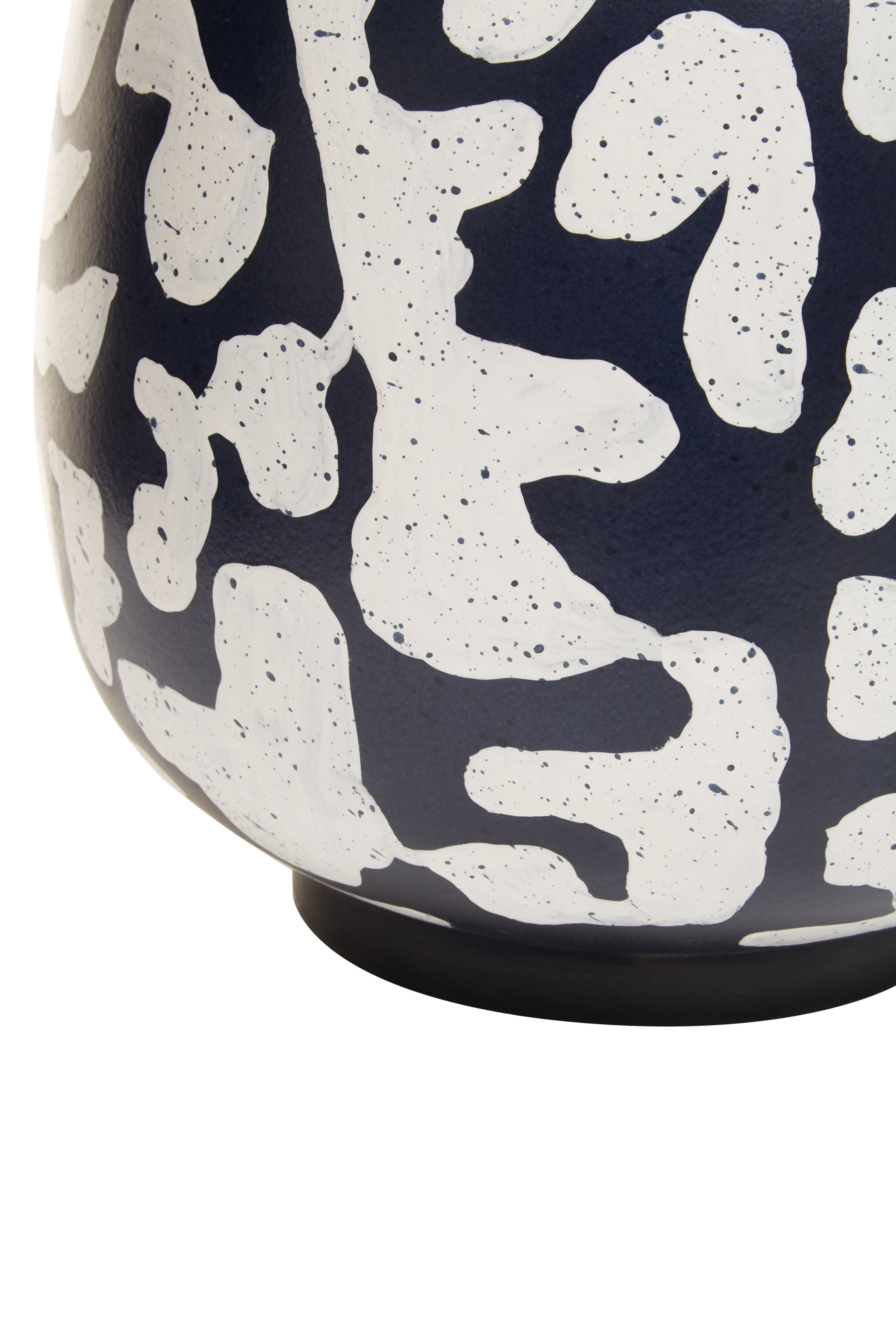 Alston Black & White Earthenware Abstract Vase